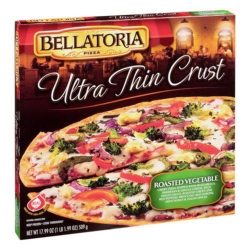 Bellatoria Pizza, Ultra Thin Crust, Roasted Vegetable