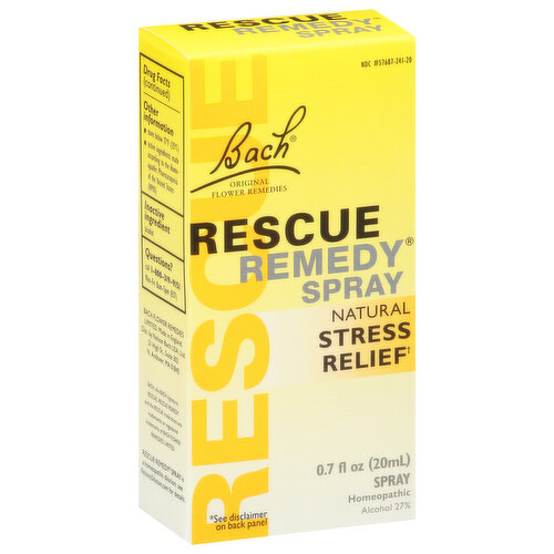 Bach Original Flower Remedies Rescue Remedy Stress Relief, Natural, Spray