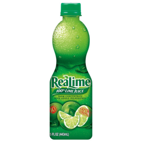 Natural strength. Juice of about 10 quality limes. Trusted quality since 1934.
