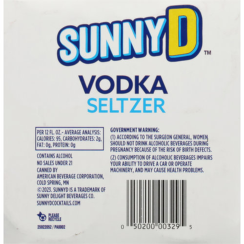 Home - SunnyD Vodka Seltzer