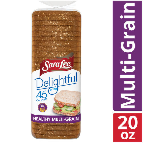 Sara Lee’s Delightful Healthy Multi-Grain Bread sliced bread offers a delectable, straight from bakery taste. The recipe is simply delicious and made with whole grains and fiber for a taste that everyone loves.