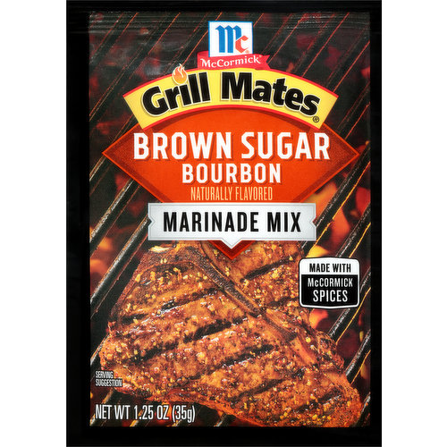 Made with McCormick spices. Naturally flavored. www.grillmates.com. Questions? Call 1-800-632-5847. For receipes, visit www.grillmates.com. Packed in USA.