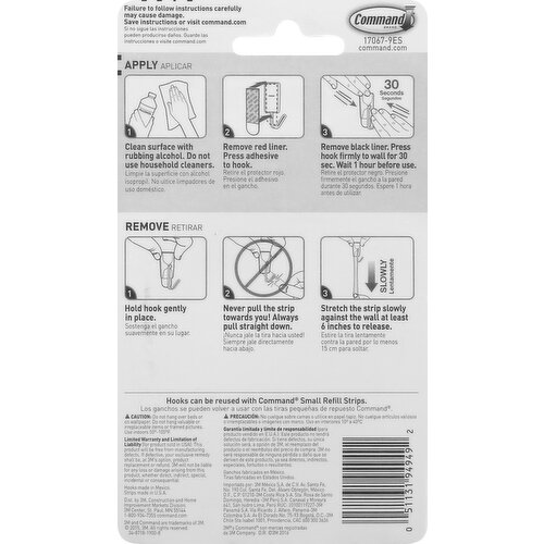 Command Wire Hook, White, Large, Hook, Strips/Pack