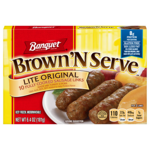 Banquet Brown ‘N Serve Lite Original Fully Cooked Sausage Links