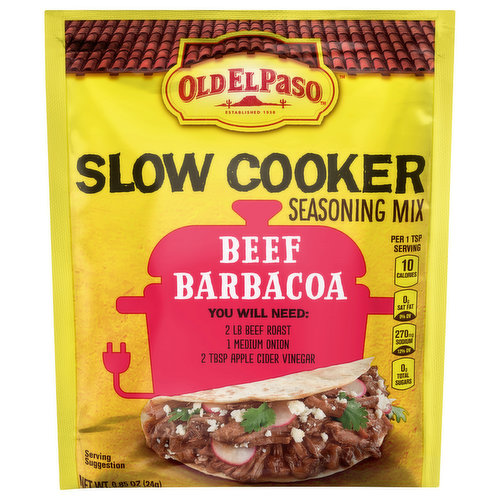 Old El Paso Slow Cooker Seasoning Mix, Beef Barbacoa