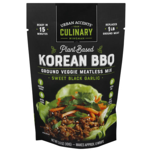 Urban Accents Veggie Meatless Mix, Ground, Korean BBQ