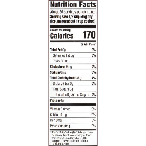 Calories in 1 cup of cooked White Rice and Nutrition Facts