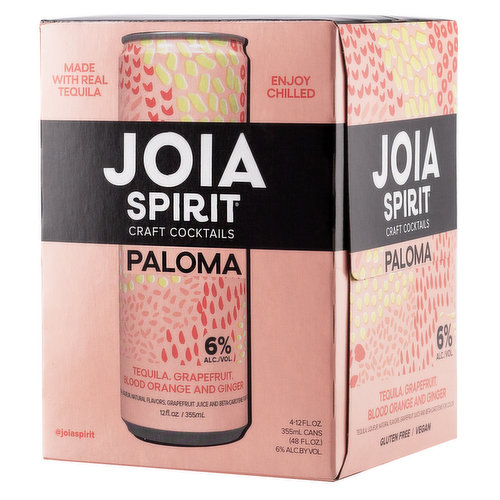Joia Paloma Sparkling Cocktail, 4 Pack