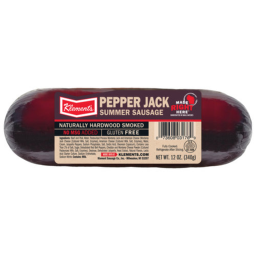 Klements Pepper Jack Summer Sausage