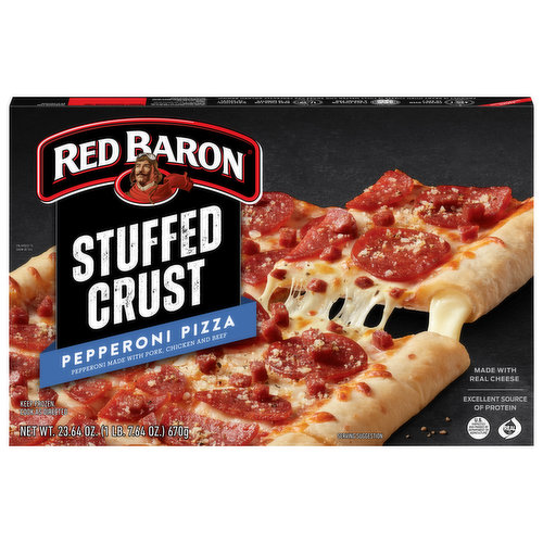 Red Baron Pizza, Stuffed Crust, Pepperoni