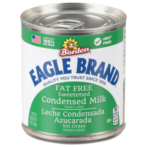 Eagle Brand Borden Condensed Milk, Fat Free, Sweetened