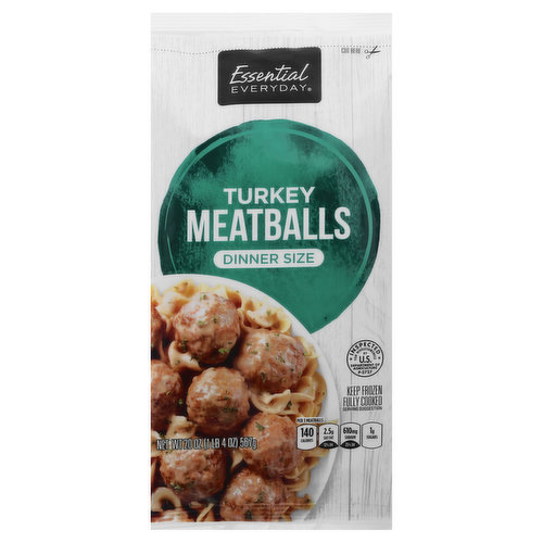 Essential Everyday Meatballs, Turkey, Dinner Size