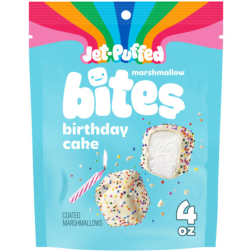 Jet-Puffed Birthday Cake Flavored Coated Marshmallows