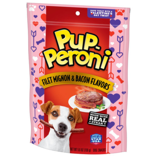 Pup-Peroni Dog Snacks, Filet Mignon & Bacon Flavors