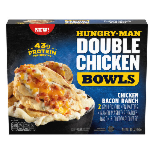 Hungry-Man Double Chicken Bowls Chicken Bacon Ranch