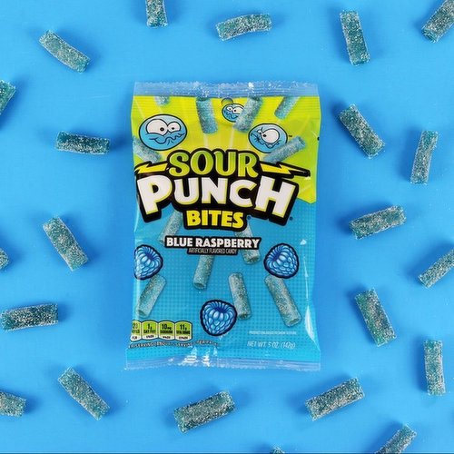 Sour Punch Bites Candy, Blue Raspberry - 5 oz