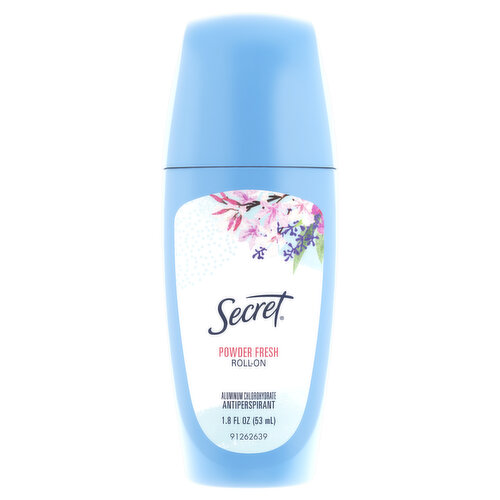 Secret Roll-On Antiperspirant and Deodorant, Powder Fresh Scent, 1.8 oz