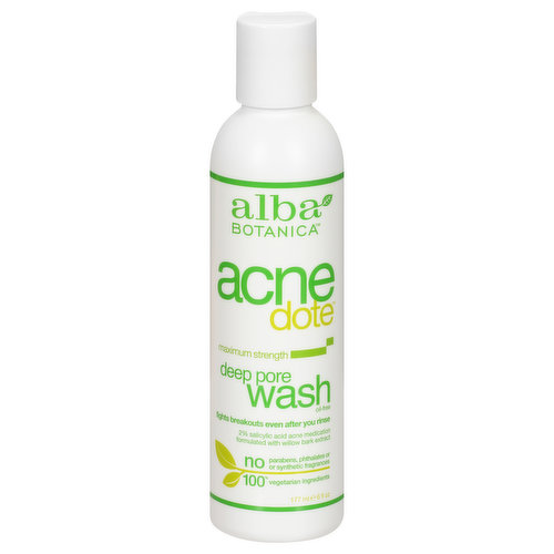 Alba Botanica Acne Dote Maximum Strength Deep Pore Wash