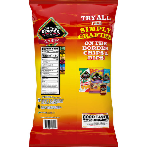 ON THE BORDER Cafe Tortilla Chips, 12 Ounce