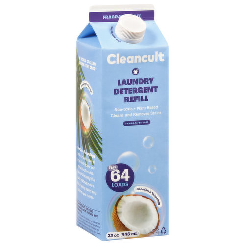 Cleancult Laundry Detergent Refill, Fragrance Free