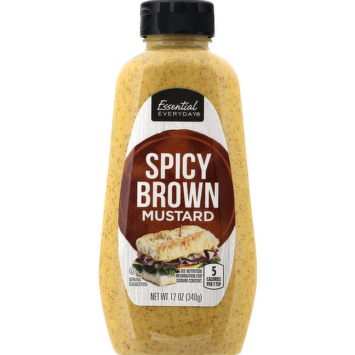 5 calories per 1 tsp. See nutrition information for sodium content. Gluten free. essentialeveryday.com. Product of USA.