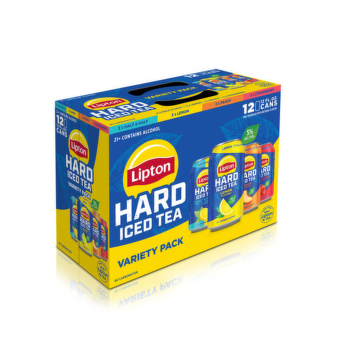 Lipton Hard Iced Tea, Variety Pack, 12 Cans