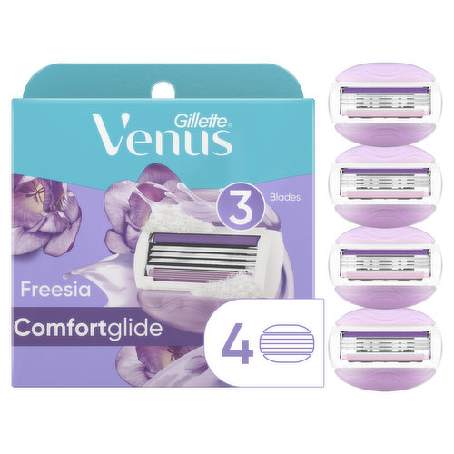 Venus ComfortGlide Freesia Women's Razor Blade Refills, 4ct