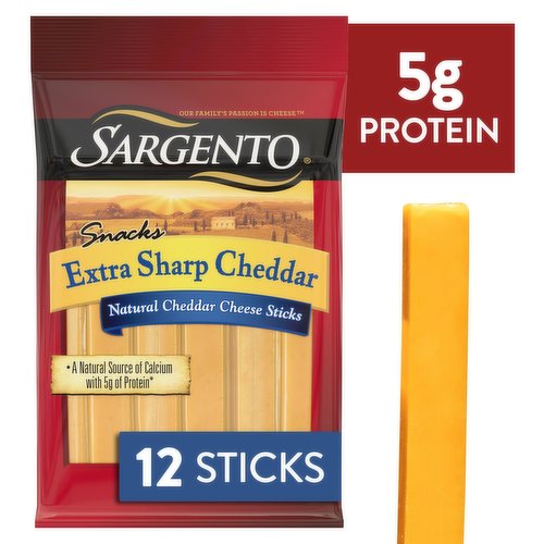 SARGENTO Extra Sharp Natural Cheddar Cheese Snack Sticks