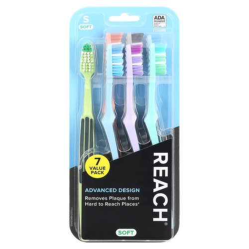 Reach Toothbrushes, Advanced Design, Soft, Value Pack