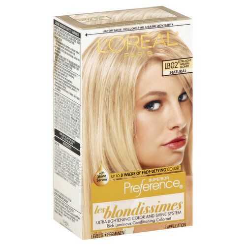 Superior Preference Haircolor, Permanent, Natural, Extra Light Natural Blonde LB02