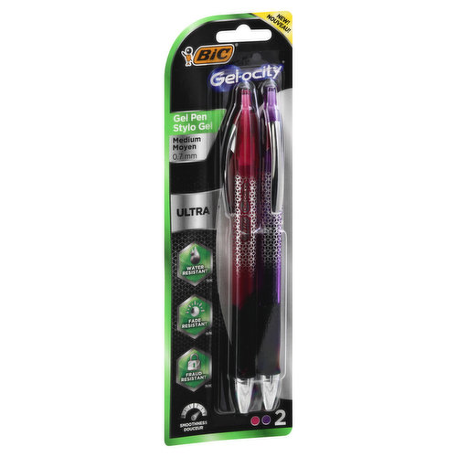 BiC Gel-ocity Gel Pen, Ultra, Medium