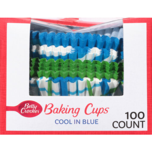 Betty Crocker baking cups are a quick and easy way to add colorful fun to any batch of cupcakes! Perfect for use with Betty Crocker decors, icings, and candles! Consumer Inquiries: 1-877-726-8793. Betty Crocker Sprinkles: Cool in Blue; Cool in Blue Stars, Birthday candles: Cool in Blue. Made in China.