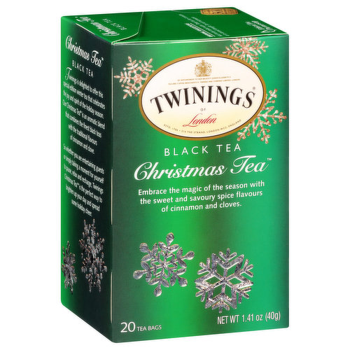 Twinings Black Tea, Christmas Tea, Bags