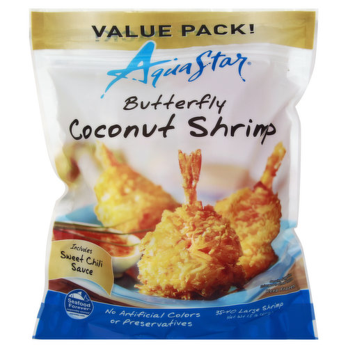 Aqua Star Shrimp, Coconut, Butterfly, Value Pack