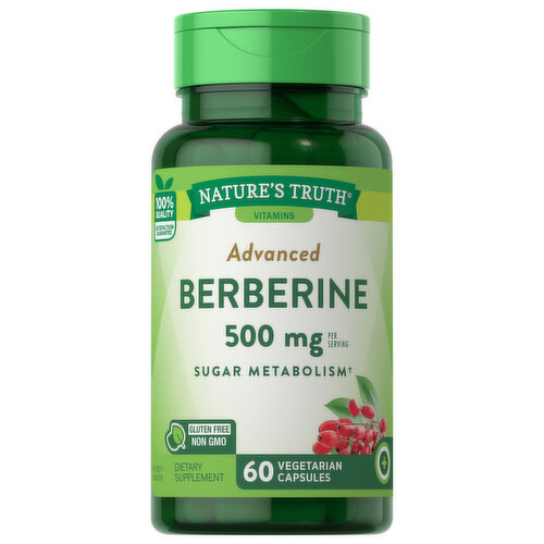 Nature's Truth Berberine, Advanced, 500 mg, Vegetarian Capsules