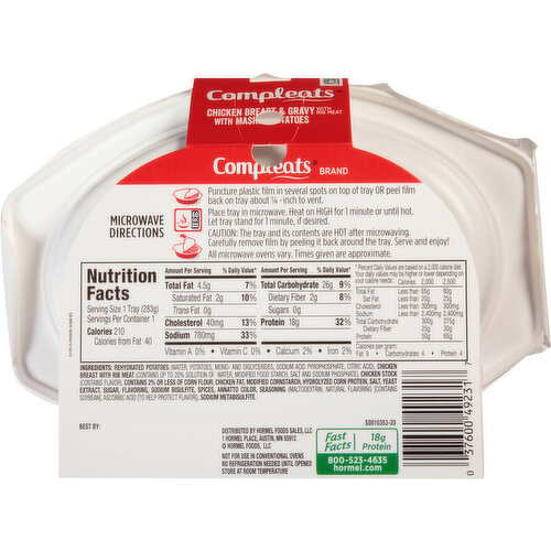 Hormel Compleats Chicken Breast & Gravy with Mashed Potatoes