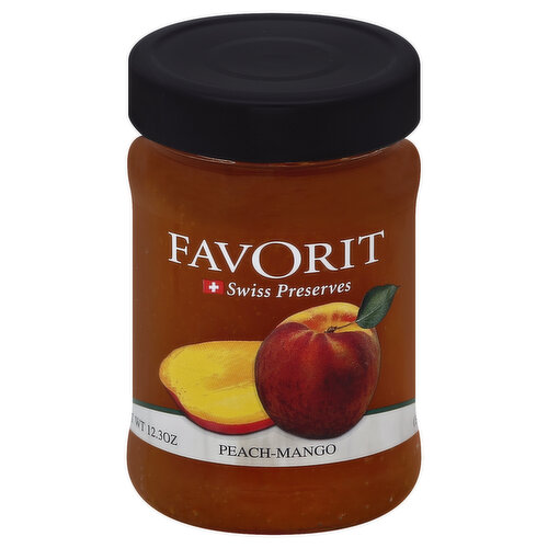 Favorit Preserves, Swiss, Peach-Mango