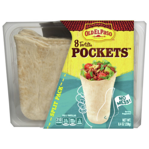 Old El Paso Tortilla Pockets, Split Pack