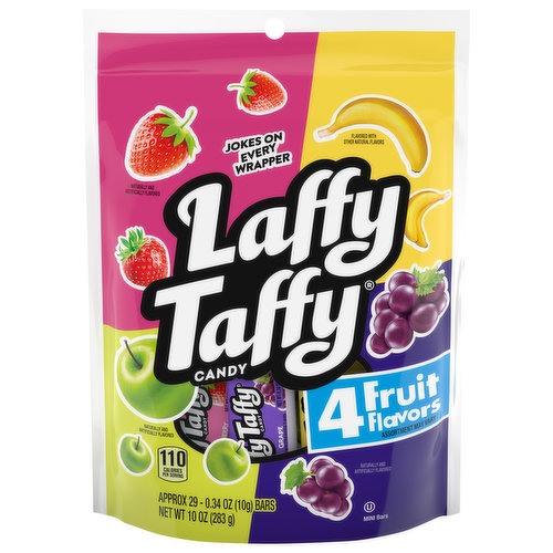 Laffy Taffy Candy, 4 Fruit Flavors, Mini Bars