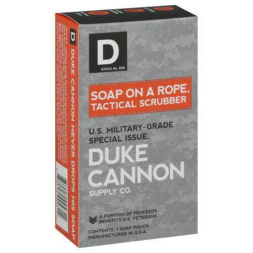 Duke Cannon Supply Co. Tactical Scrubber, Soap On a Rope