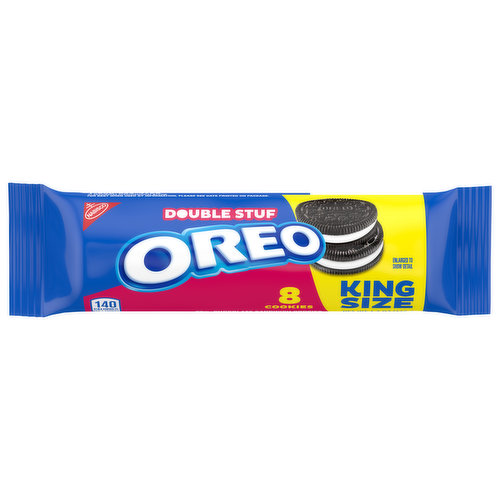 Oreo Sandwich Cookies, Chocolate, Double Stuf, King Size