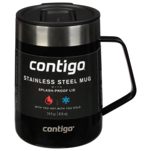 Contigo Mug, Stainless Steel, Licorice, 14 Fluid Ounce