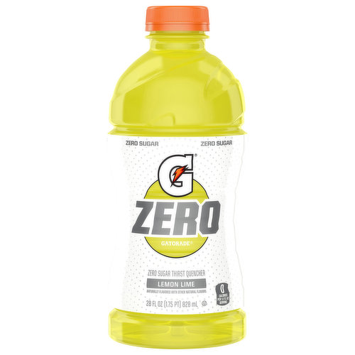 Gatorade Zero Thirst Quencher, Zero Sugar, Lemon Lime