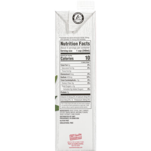 Essential Everyday Broth, Fat Free, Reduced Sodium, Beef