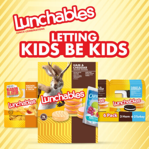 Lunchables Lunch Combinations, Ham + American Cracker Combos, Lunchables &  Lunch Packs