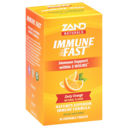 Zand Naturals Immune Fast, Zesty Orange, Tablets