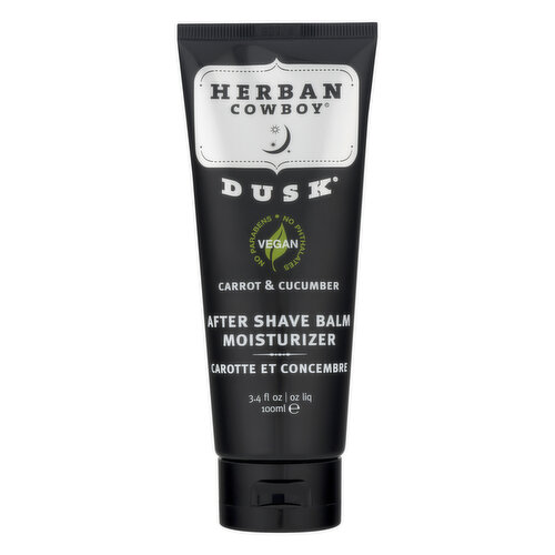 Herban Cowboy Dusk After Shave Balm, Moisturizer, Vegan, Carrot & Cucumber