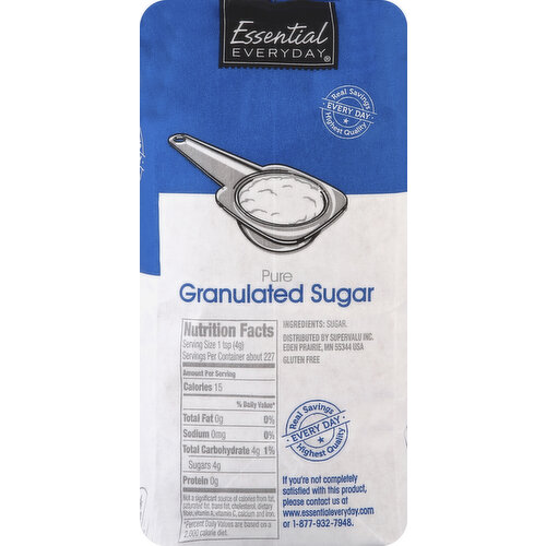 Essential Everyday Sugar, Pure, Granulated