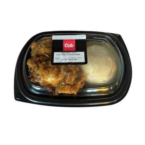 Cub Fried Chicken Meal, Dark Meat, 2 Piece, Cold