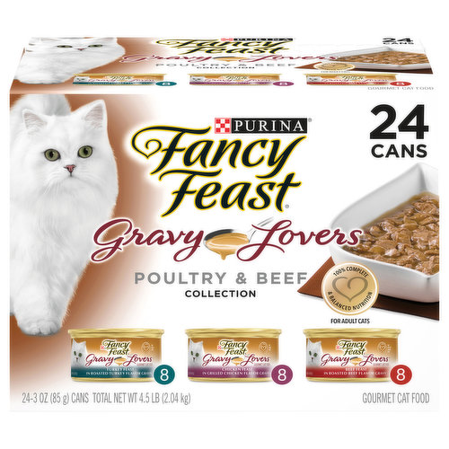 Fancy Feast Gravy Lovers Gravy Wet Cat Food Variety Pack, Gravy Lovers Poultry & Beef Feast Collection